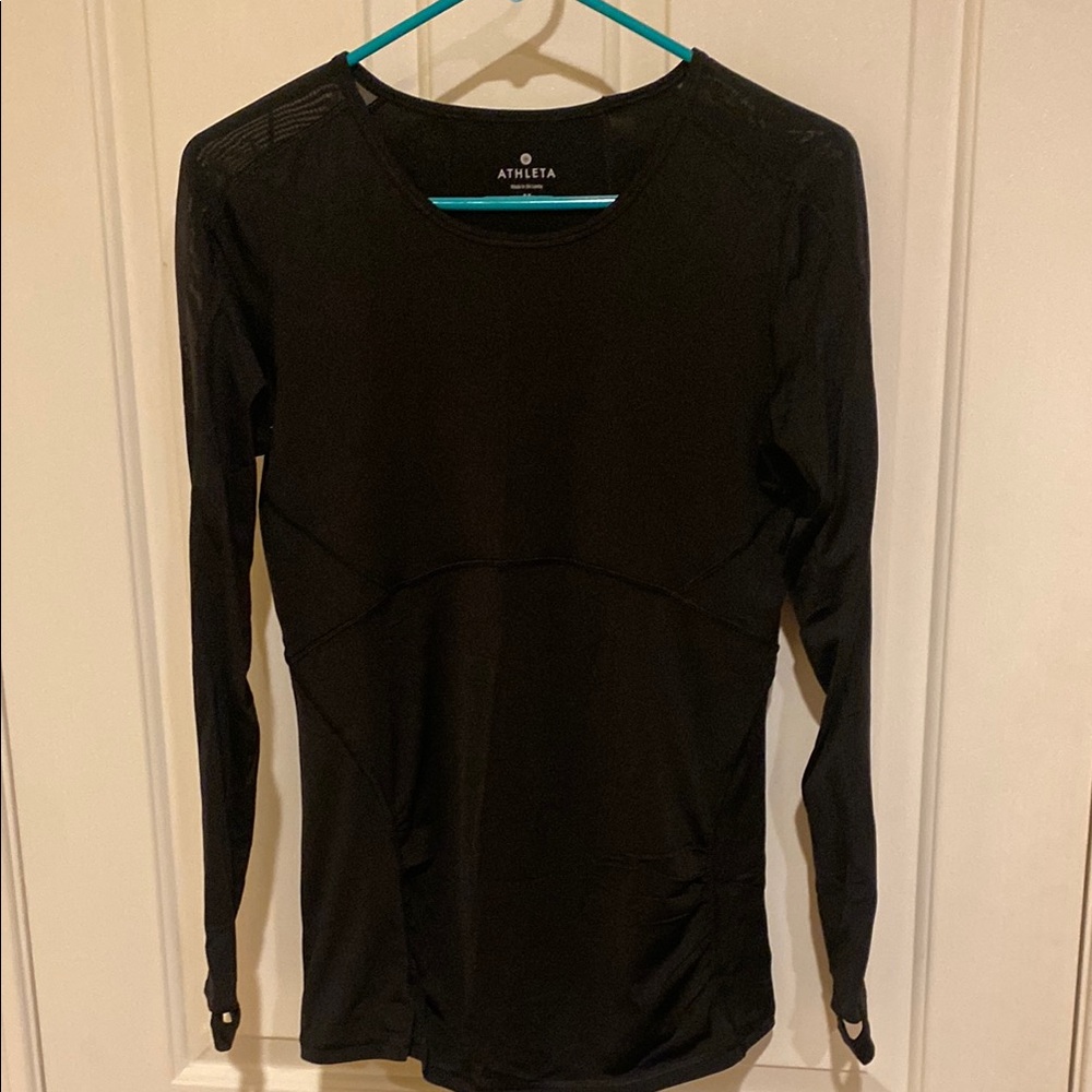 Athleta Black Momentum Top size M